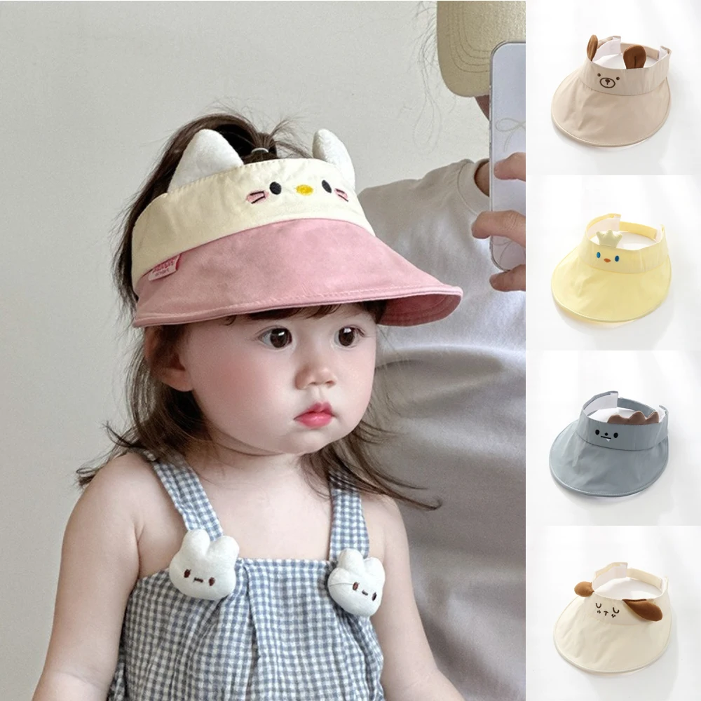 

New Anti-Sun Empty Top Visor Cap Anti-UV Cute Beach Hat Visor Cap Outdoor Sports