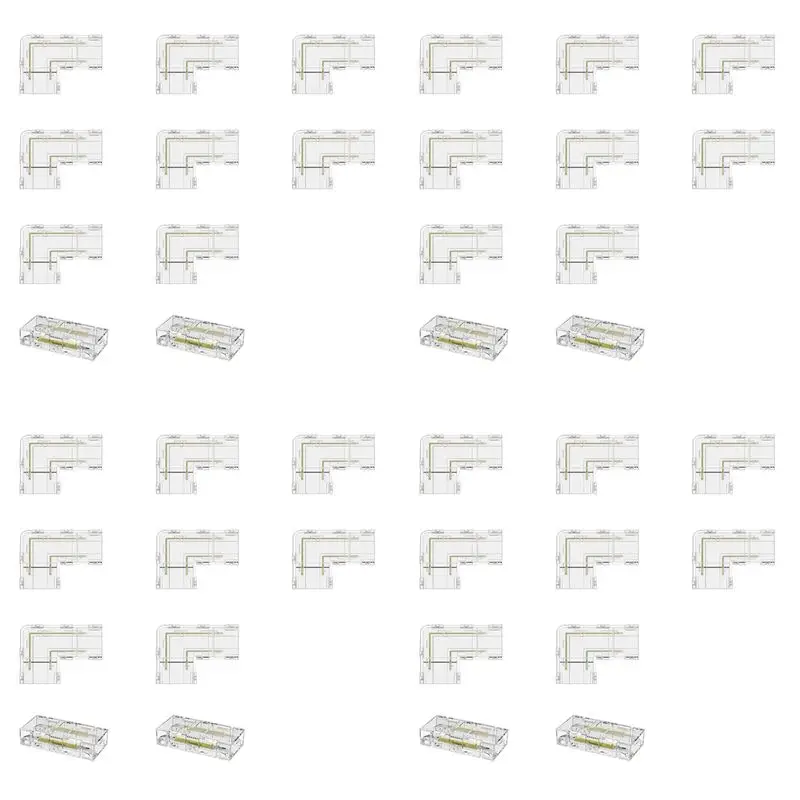 8Mm COB Connector 32Pc L-Shaped/Corner Connector,8Pc Gapless Connectors For COB LED Strip,NOT For 10Mm Tape Lights-[A04I Tools]