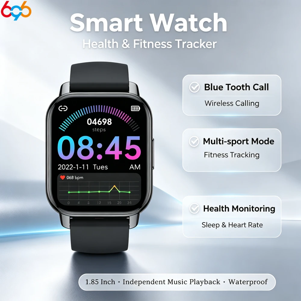 Men Women Color Screen Blue Tooth Smartwatch Health Sleep Monitor Fitness Waterproof Watch