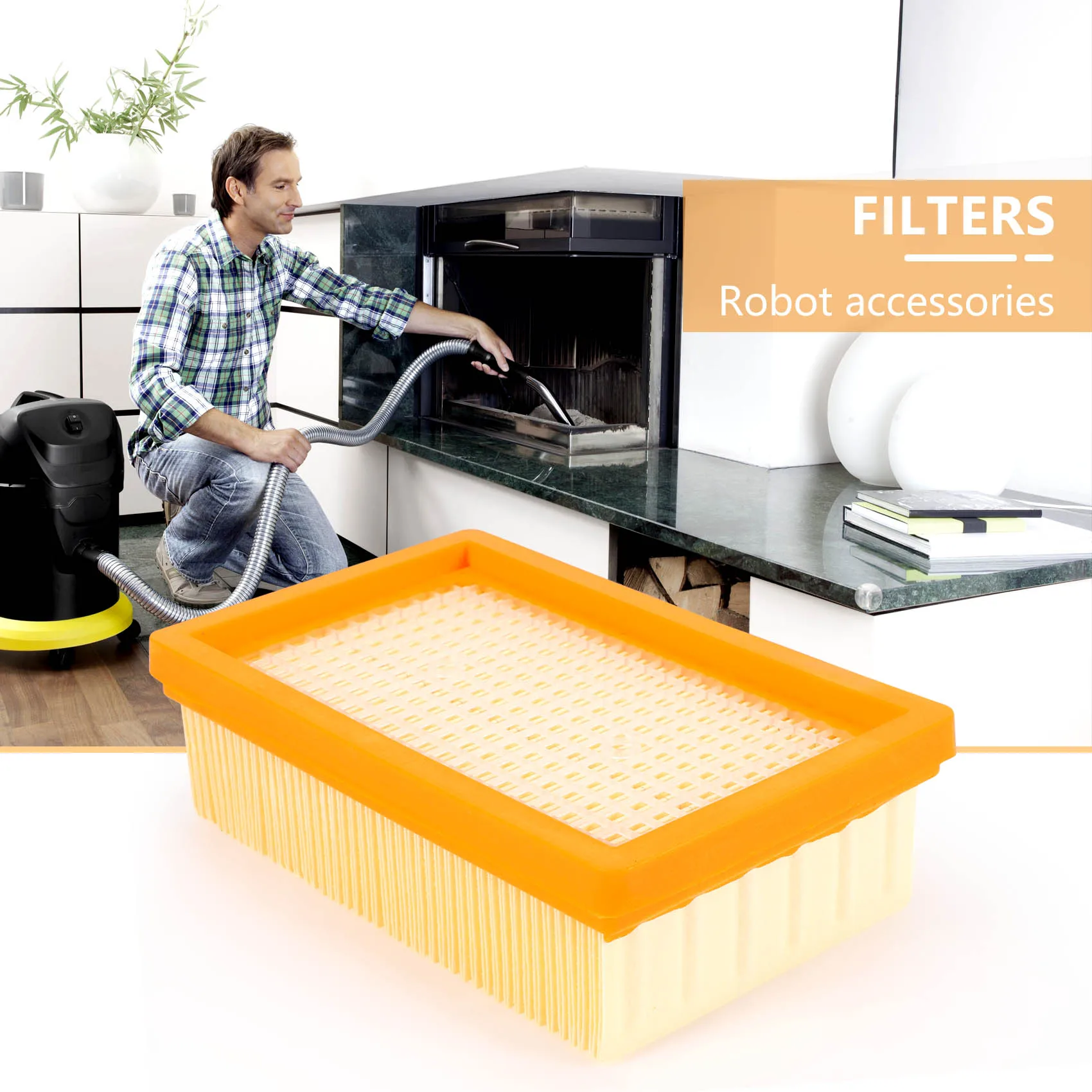 Vacuum Cleaner Filter Replacement for Flat-Pleated MV4 MV5 MV6 WD4 WD5 WD6 P PREMIUM WD5