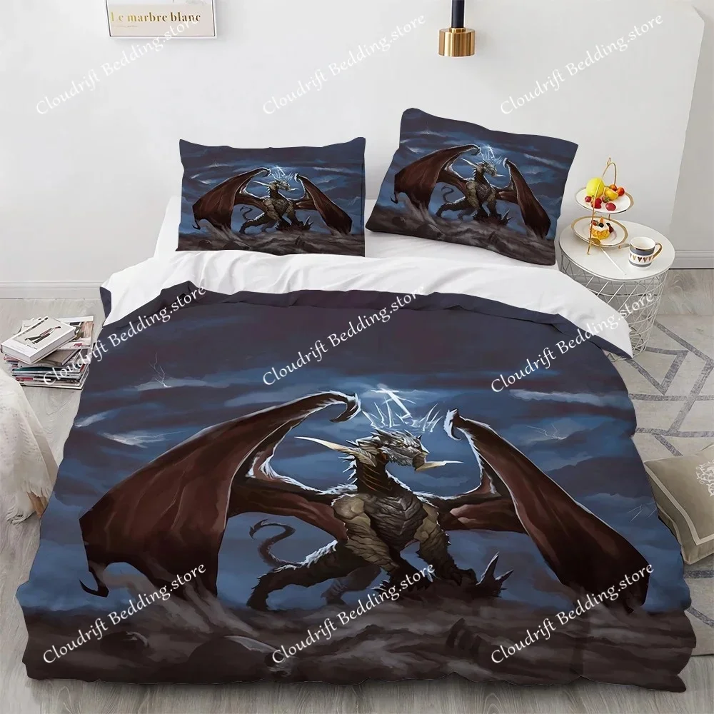 

Pterosaur Duvet Cover Set Pterosaur Dragon Fantasy for Boys Teens Twin Bedding Set Double Queen King Size Microfiber Quilt Cover