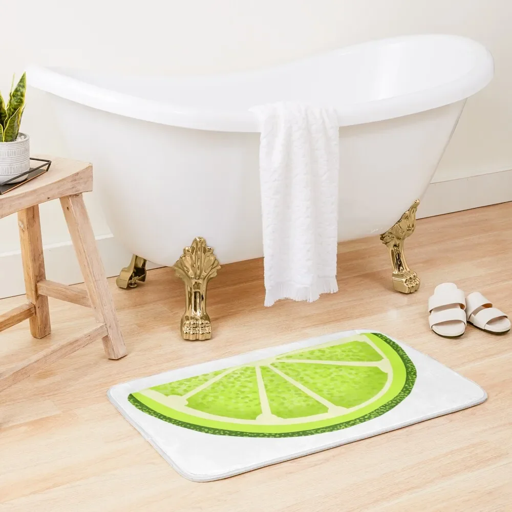 

Juicy Citrus Cut Lime Wedge Bath Mat Slip-Resistant Carpet For Bath Baths Bathroom Bathroom Use Mat