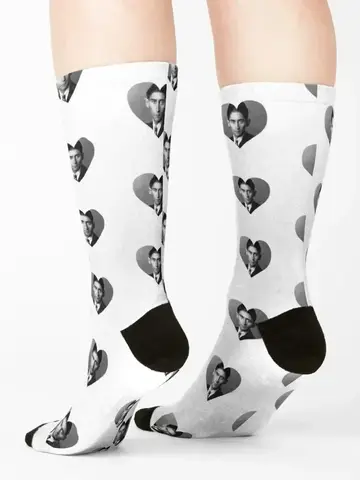 Franz Kafka hjärta Jag älskar Franz Kafka Strumpor Partihandel MODE med tryck Herr Herr Strumpor Dam 8 best sales bulkstrumpor - №6