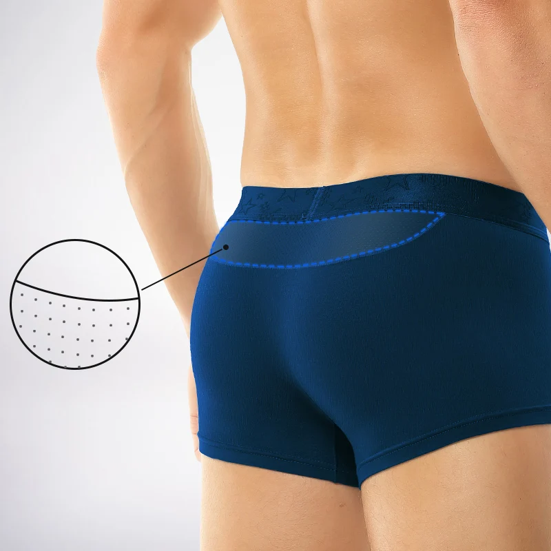 5pcs 총알 분할 팬티, 남성용 모달 음낭 지지대, 남성용 플랫 팬티, 여름 얇고 통기성이 뛰어난 4각 트로