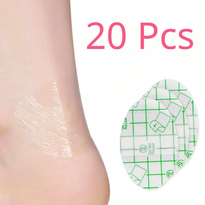 20Pcs Women Transparent Invisible Heel Protector Foot Care Sole Sticker Waterproof Patch Anti Blister Friction Foot Care Peds