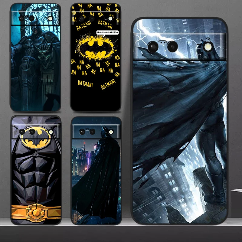 The Dark Knight Batman Joker Phone Case For Google Pixel 9 8 7 Pro 6 Pro 6A 5A 5 4 4A XL 5G Black Soft Fundas Cover