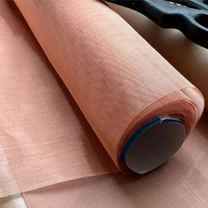 COPPER Fine Micro Screen Woven Metal Mesh Fabric
