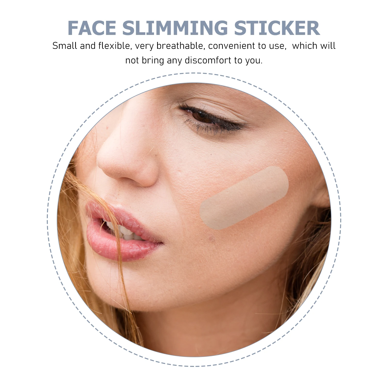 

80pcs Stickers Breathable Transparent Tapes for Photos Facial Medical Grade Elastic Chin Lifting Tool Accessories