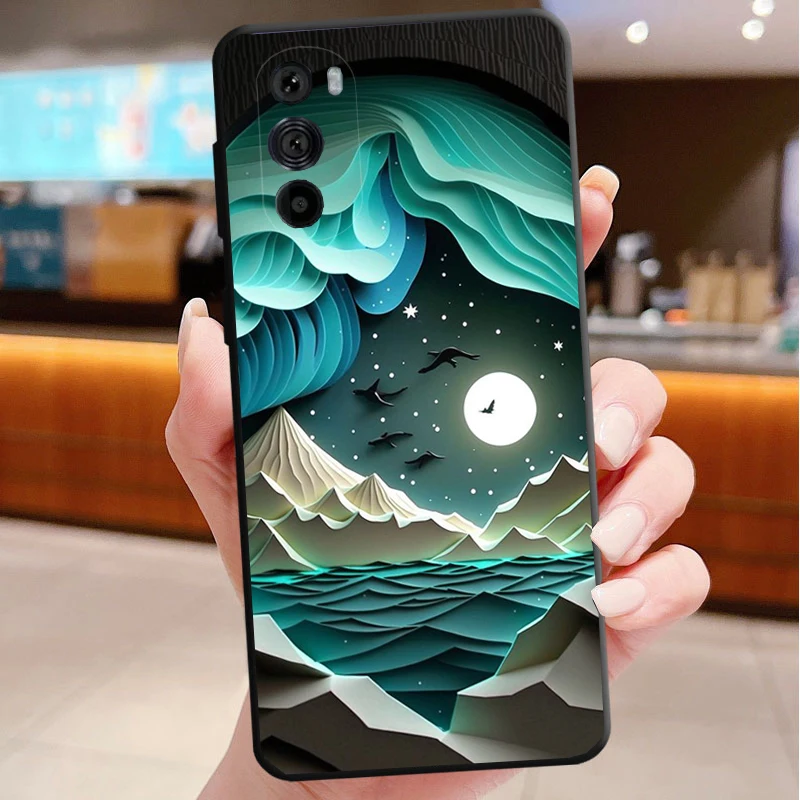 

Phone Case For Motorola Edge 50 40 Pro 60 50 40 30 Ultra Neo Fusion Moto G85 G72 G53 G54 G84 G13 G32 Landscape Sceneary Moon