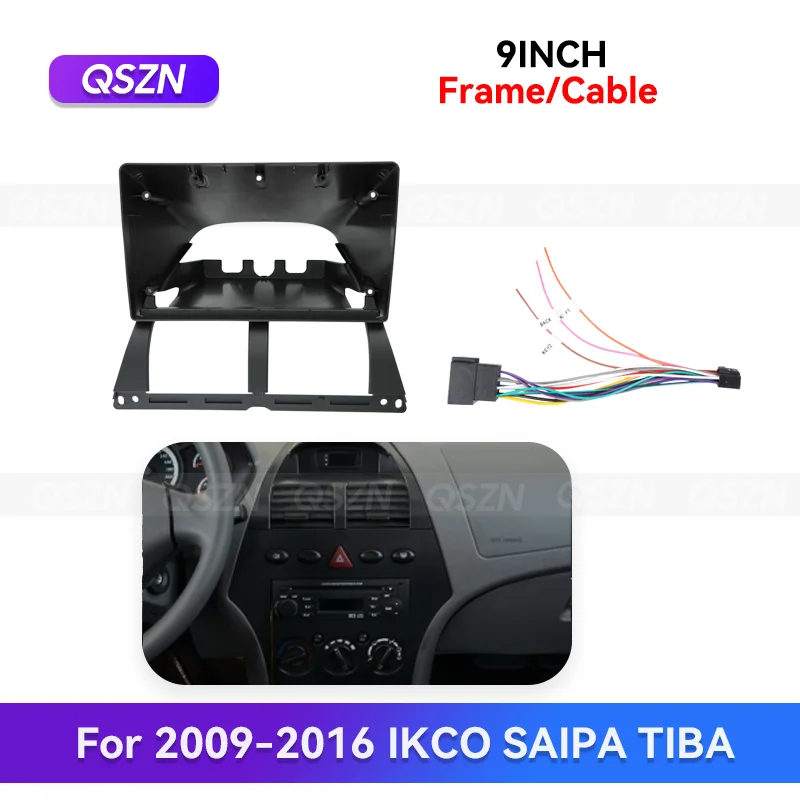 

QSZN 9-дюймовый для IKCO SAIPA TIBA 2009-2016 Android Auto Мультимедиа GPS MP4 Автомобильный радиоприемник Общая стереорамка Комплект жгутов проводов
