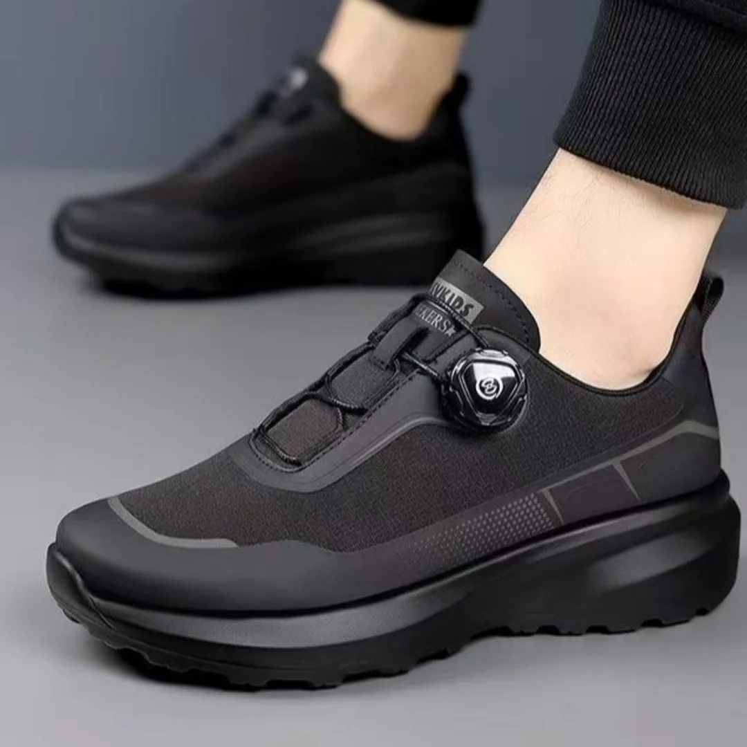 

Men's shoes with rotating buttons, men's casual shoes, commuting shoes, thick soled non slip outdoor sports shoes