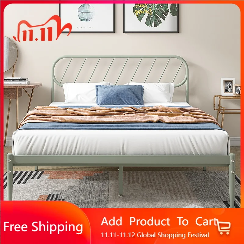 

Wrought Iron Comfortable Bed Double Modern Simple Princess Bed Fashion High Quality Sleeping Letto Matrimoniale Home Furniture