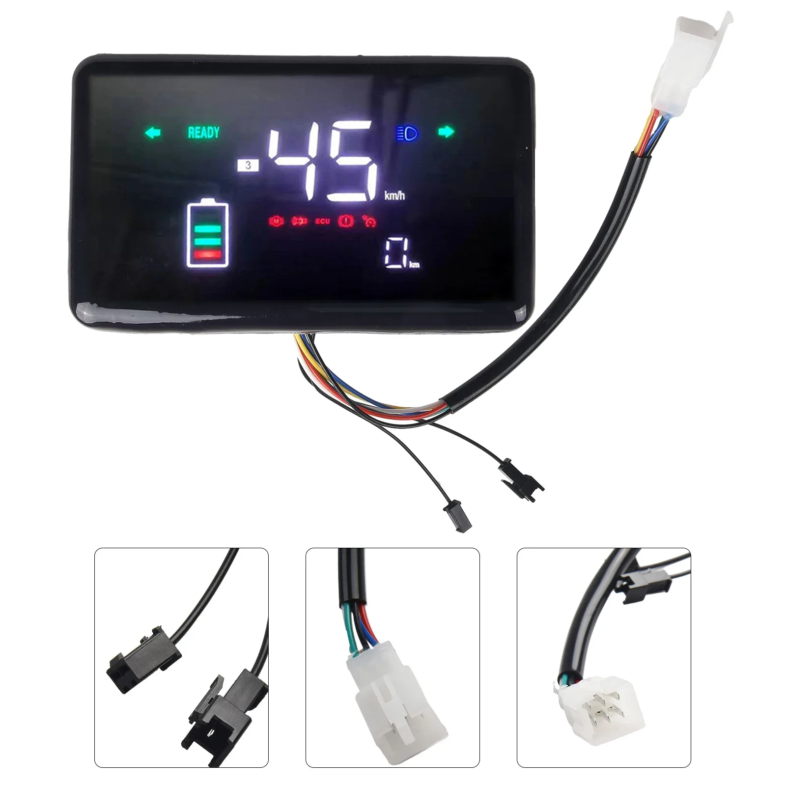 Ebike LCD Display Motor Speedmeter Screen 48-72V 6PIN E-Bike Electric Bike Scooter Motor Digital Instrument Panel Parts