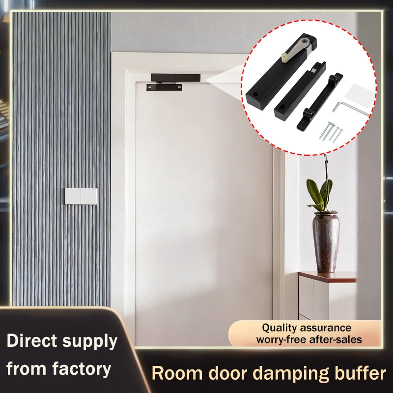 Summit Hydraulic Door Closer Silent Automatic Safety Anti Pinch Concealed Heavy Duty For Wooden Outward Opening Doors Home Use