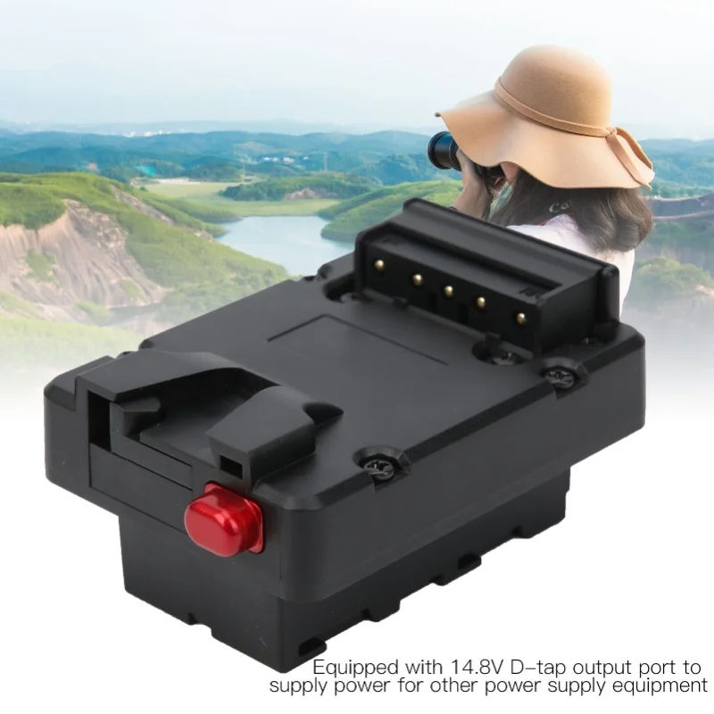 بطارية مثبتة على شكل حرف V إلى محول NPF VLock Dtap محول لوحة البطارية لشاشة ملء الضوء #6