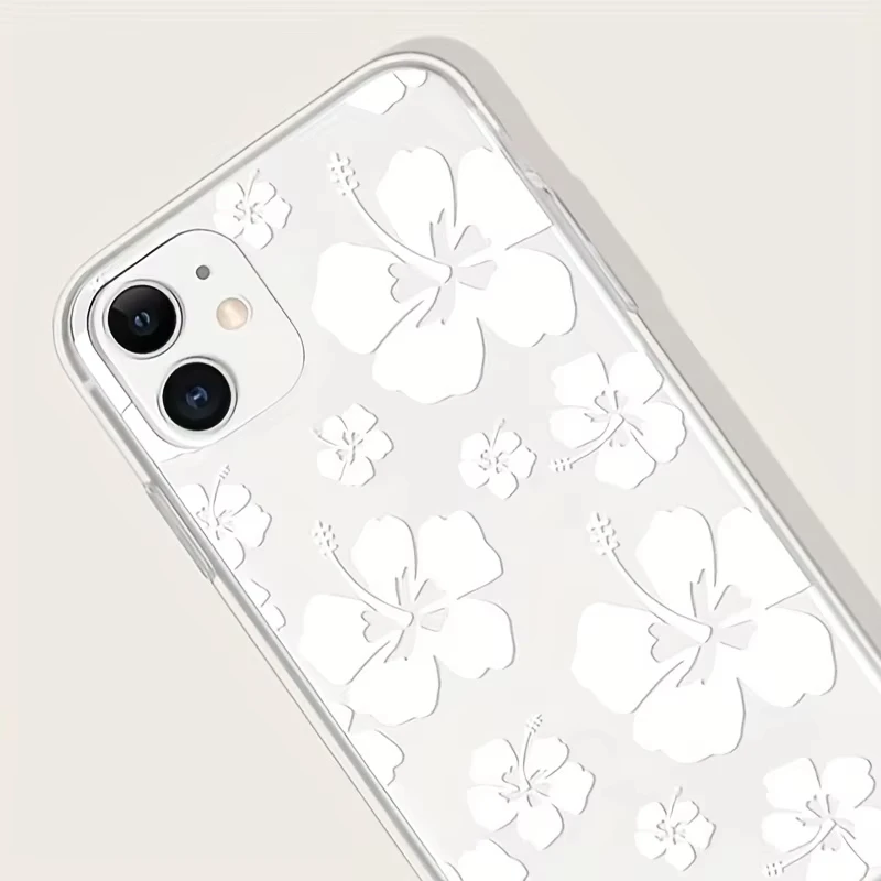Funda de teléfono con flor de pétalo blanco para Samsung Galaxy S25 S24 S22 S23 Ultra Plus, funda transparente suave S22 + S23 + S24 + S25 +