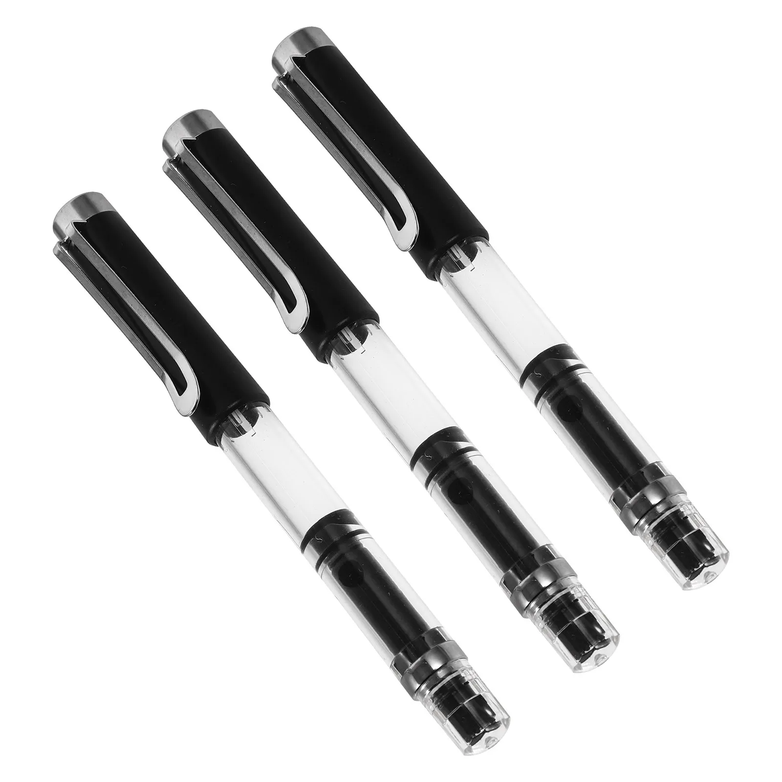 

3Pcs Fountain Brush Pen Piston Filling Flexible Brush Tip for Chinese Calligraphy Drawing Painting Sketching Art Supplies