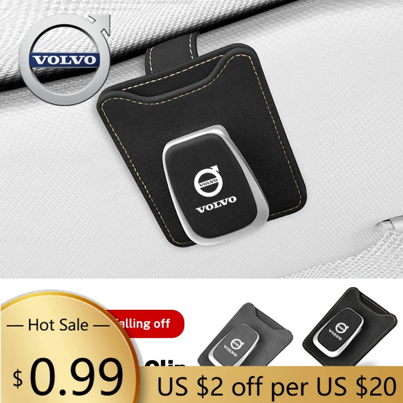 

Колпаки-концентраторы с логотипом автомобиля, солнцезащитный козырек, зажим для очков, держатель для карт памяти, аксессуары для Volvo Xc60 Xc90 V60 S60 V50 V90 C40 XC40