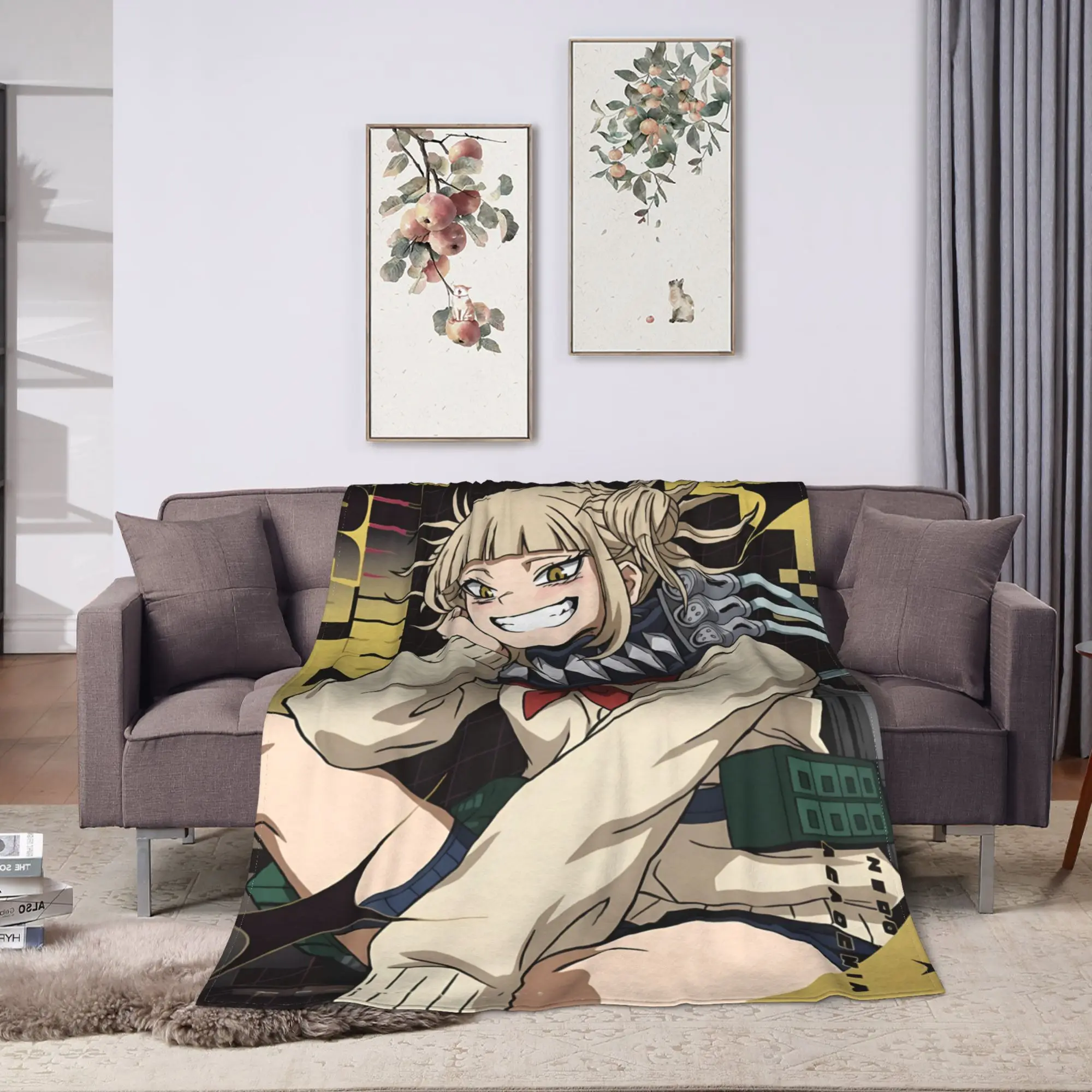 Anime Himiko Toga Blanket Quality Super Soft M-My Heros A-Academias Throw Blanket Winter Camping Home Decor Funny Bedspread