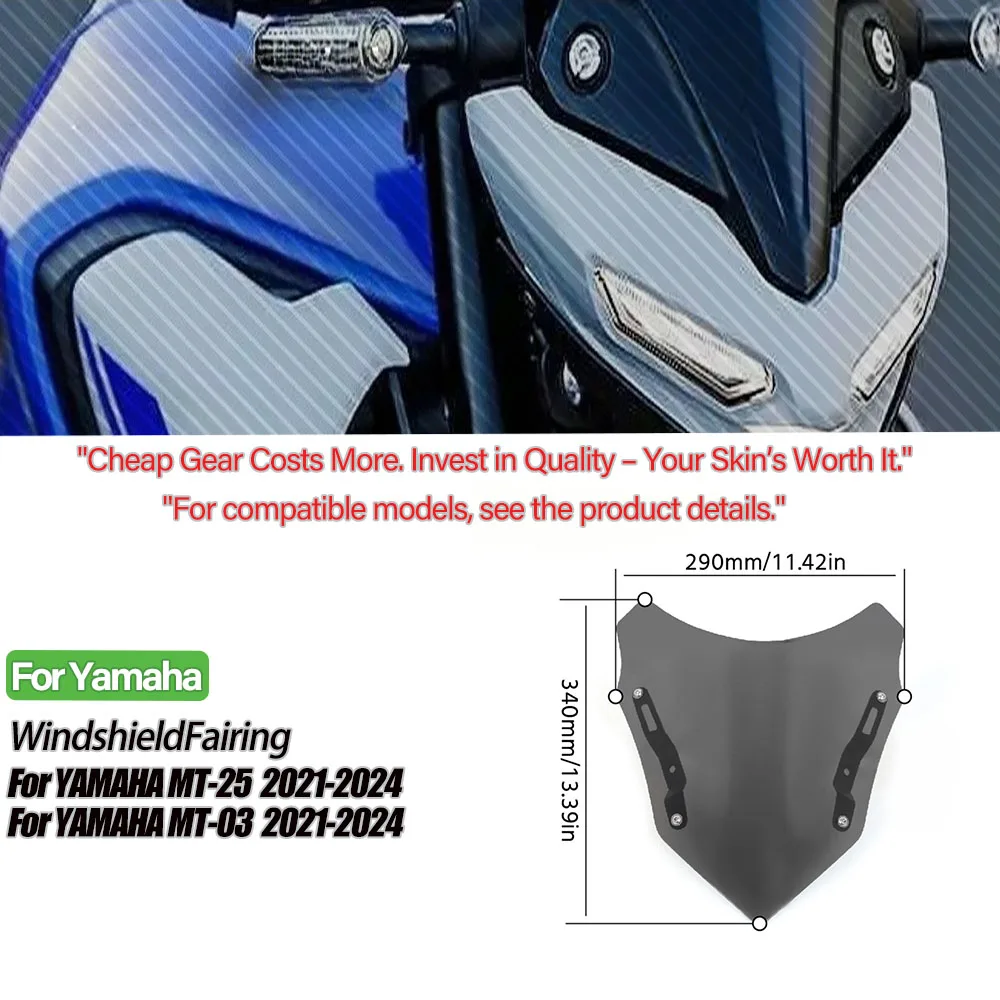 

Лобовое стекло для YAMAHA MT25 MT03 2024, лобовое стекло MT-25 MT-03 2021 2022 2023, аксессуары для мотоциклов, ветрозащитный экран