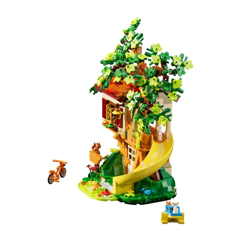 Forest Tree House MOC บล็อกอาคาร 751 ชิ้นสถาปัตยกรรม DIY อิฐเชอร์รี่ DIY ของเล่นสําหรับเด็กผู้ใหญ่ของขวัญกล่อง