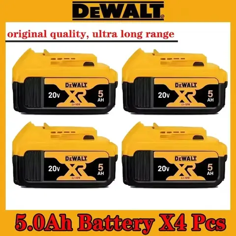고속 정품 Dewalt 20V 배터리, Dewalt DCB200 전동 공구 배터리 2AH 5AH 6AH 충전식 리튬 이온 배터리