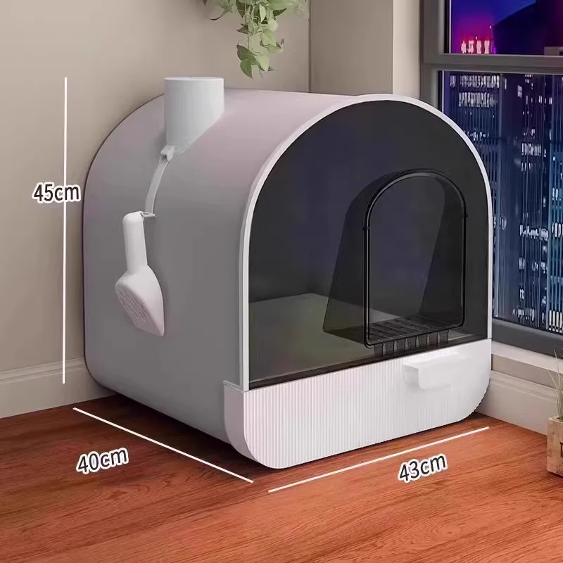 

Sandbox Cat Litter Box Automatic Toilet Extra Large Cats Accessories Self Cleaning Stuff Arenero Para Gato Cerrado Petkit