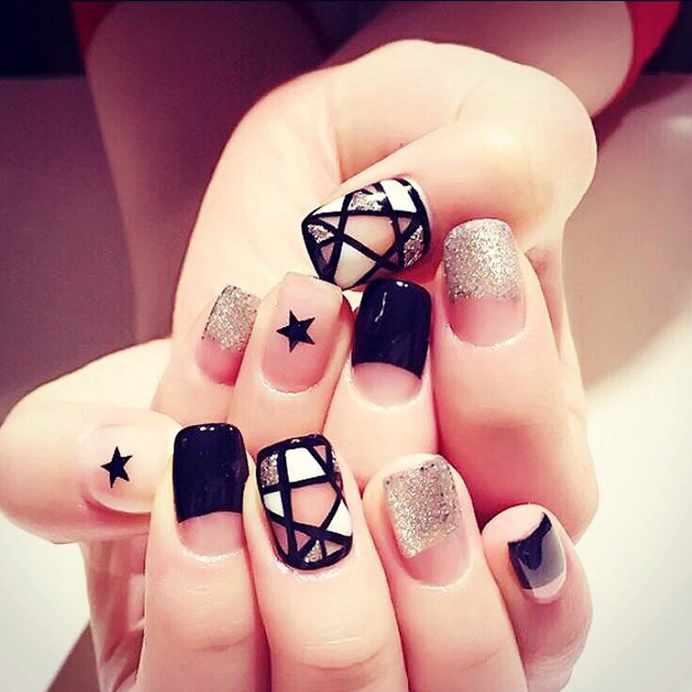 

240pcs White Art Sticks For Gel Fiberglass French Manicure Practice Display Tool False Nail Tips Salon Nail Polish Color Chart