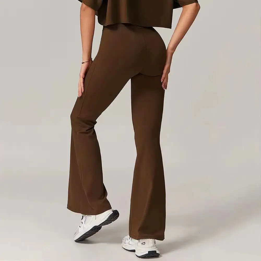 

Yoga Flare Leggings Pants Women High Waist Wide Leg Pants Workout Fitness Sports Flared Pant Latin Dance Trousers Women GymPants