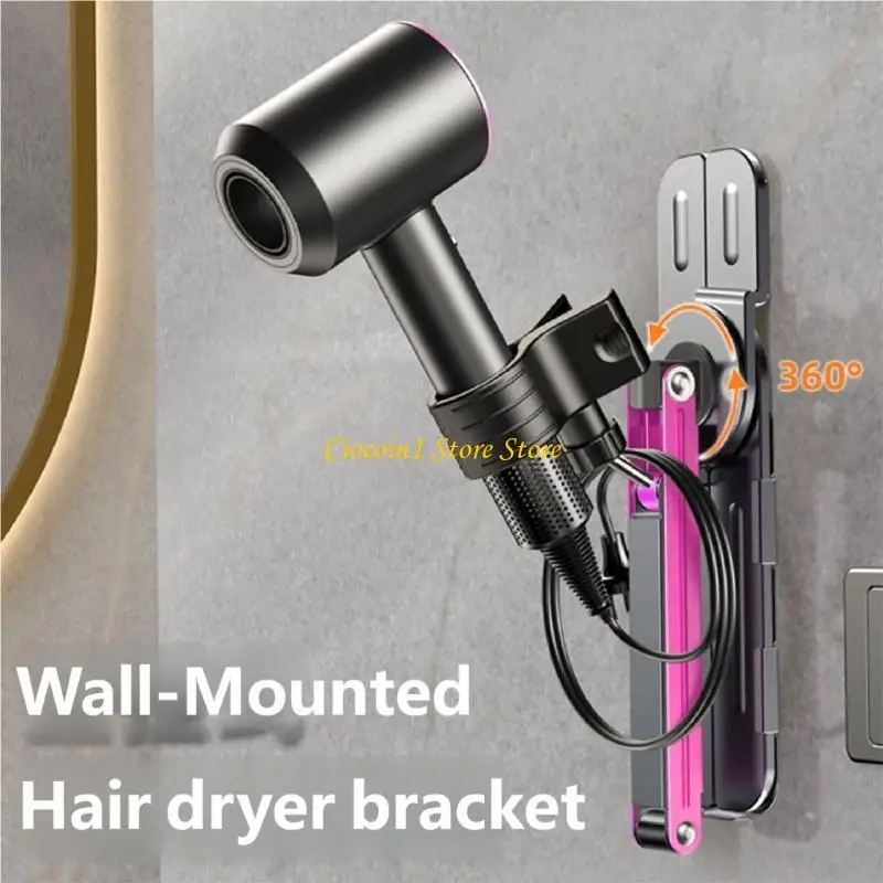 A3PC Adjustable Hair Dryer Stand With Metal Build And Moving Head For Easy Styling