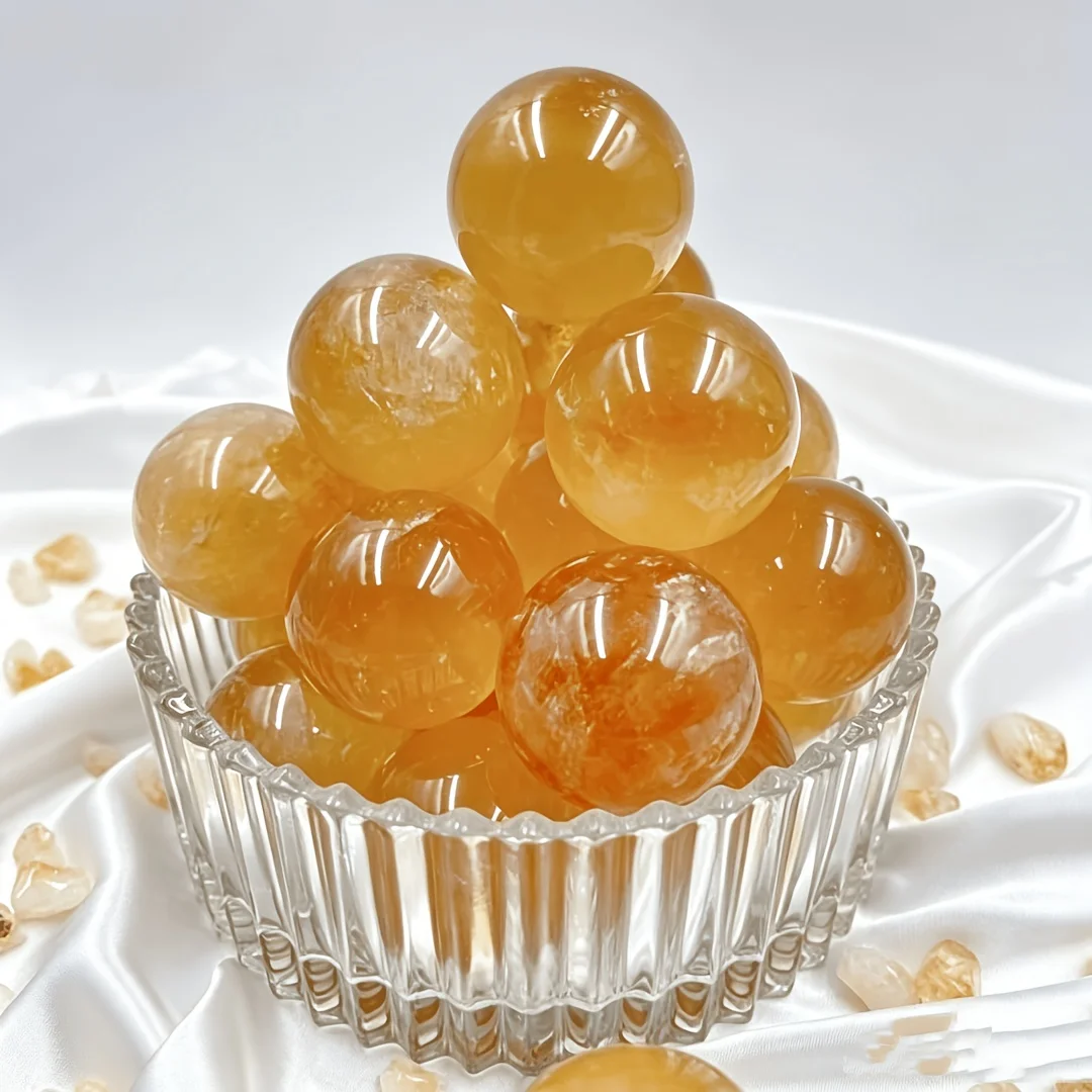 كرة بلورية من الكالسيت الأصفر - مراجعة Gemstone Polishing Kit وسعره