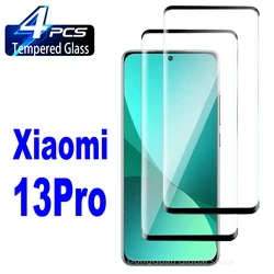 9H zakrzywione cztery strony kleju szkło hartowane do Xiaomi 13 Pro 2/4PCS HD Screen Protector Glass