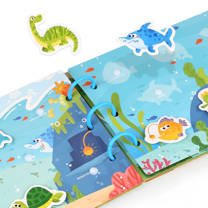 Kids Sticker Quiet Busy Book Baby Montessori Material Toys Board Matching Puzzels Games Early Educational Toys For Toddler 