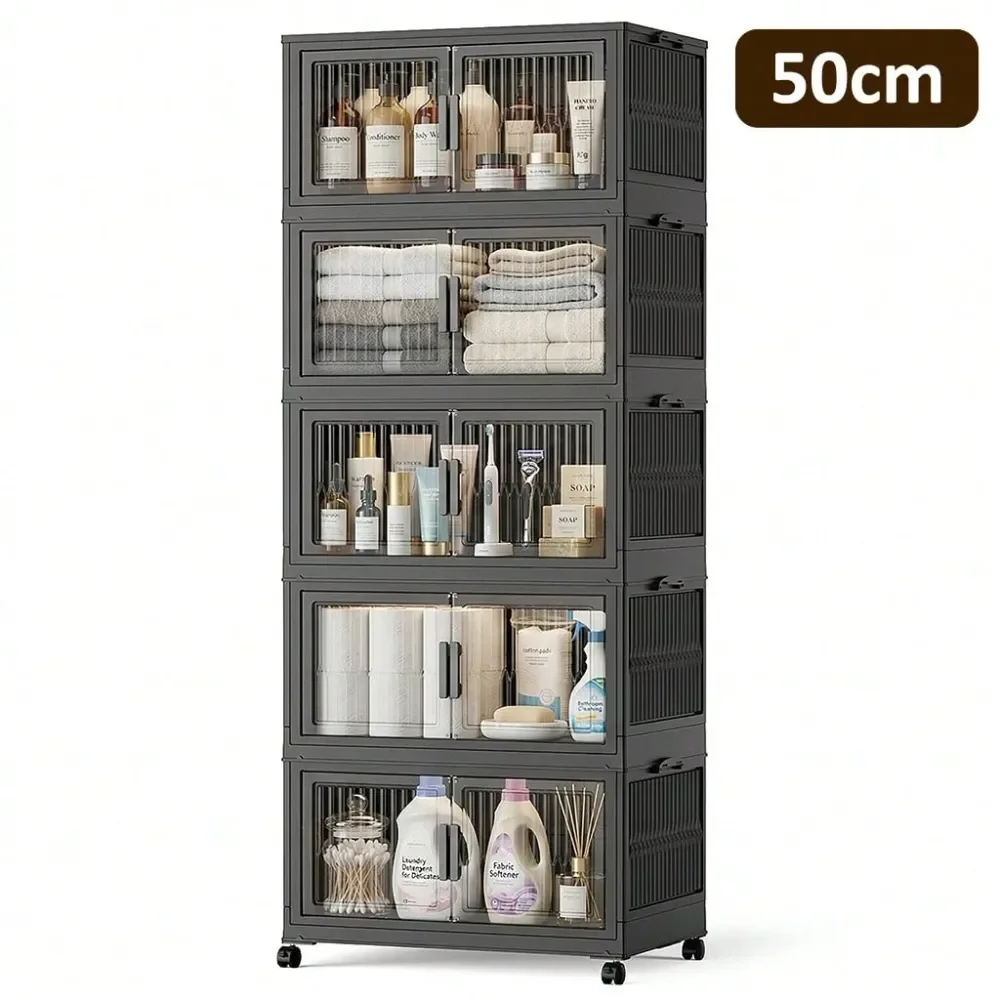 

Складные контейнеры для хранения с крышками, органайзеры для шкафов и ящики для хранения с дверцами, пластиковые контейнеры для спальни и общежития.