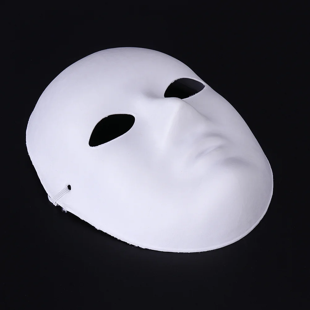 4pcs Paper Pulp Mask Simple DIY White Painting Mask for Dance Ball Festival Party Performance Club 2pcs Wome Face 2pcs Men Face