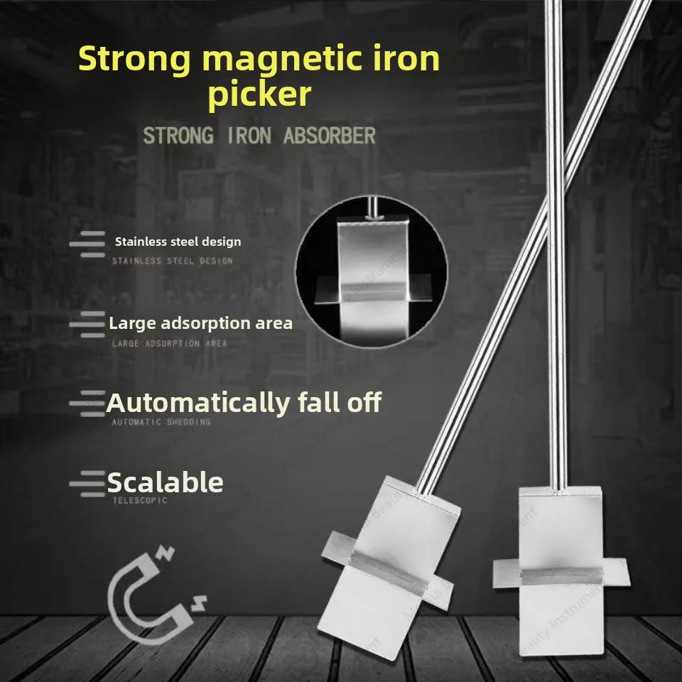 Iron Suction, Stainless Steel Strong Magnetic Pickup, Super Suction Iron Pickup, Aluminum Mold Strong Pull-out Nail Suction