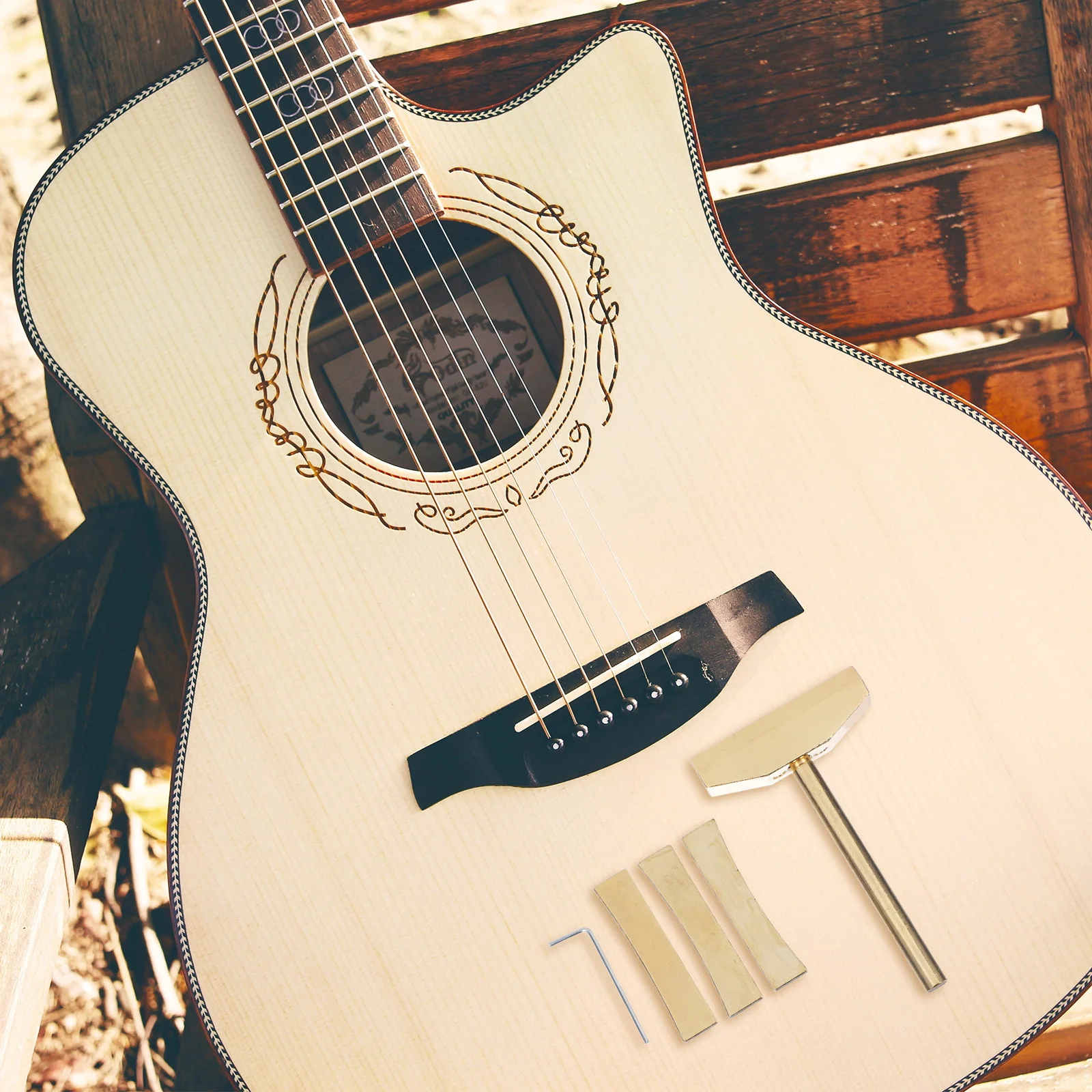 

Alloy Guitar Fret Press Kit Luthier Tools for Fret Wire Installation Electric Bass Repair Metal Wrench