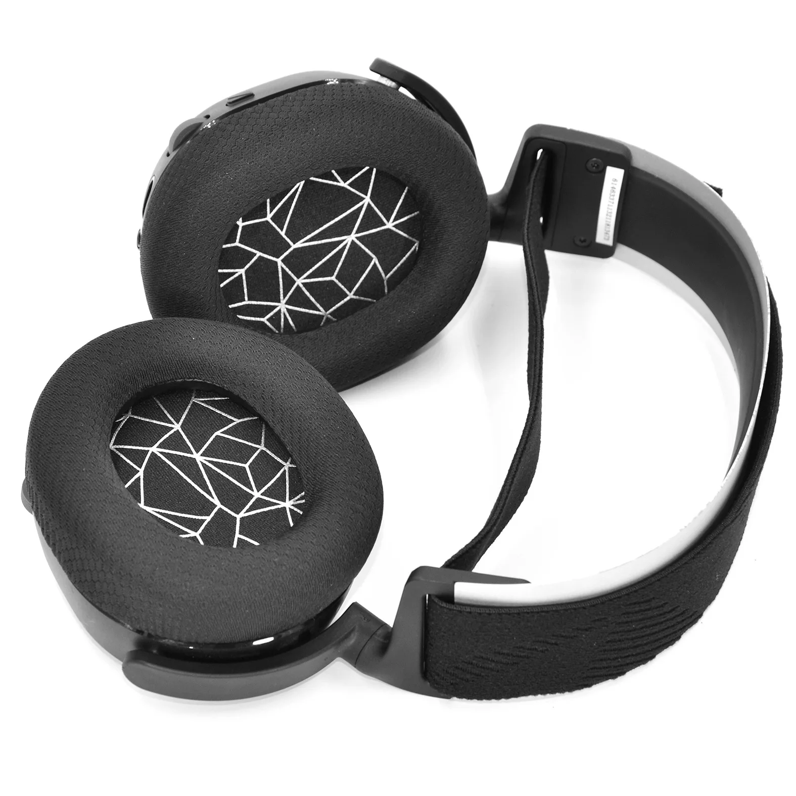 وسادات أذن بديلة من القماش الأسود لسماعات الألعاب اللاسلكية SteelSeries Arctis 3/Arctis 5/Arctis 7/Arctis 9/Arctis 1/Arctis pro
