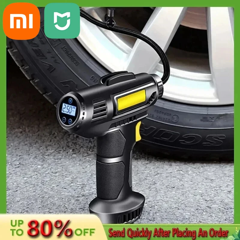 Xiaomi Mijia CarPump 12V Portable Car Air Compressor Digital Inflator for Motorcycles Bicycle Boat Tyre Inflato with Led Light