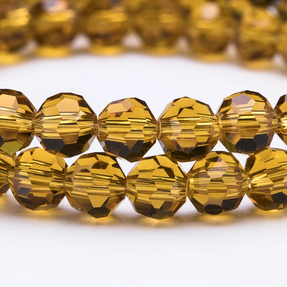3 4 6 8mm Faceted Glass Beads Colorful Jewelry Making DIY Craft Supplies Clear Crystal Beads for Necklace Bracelet Accessories