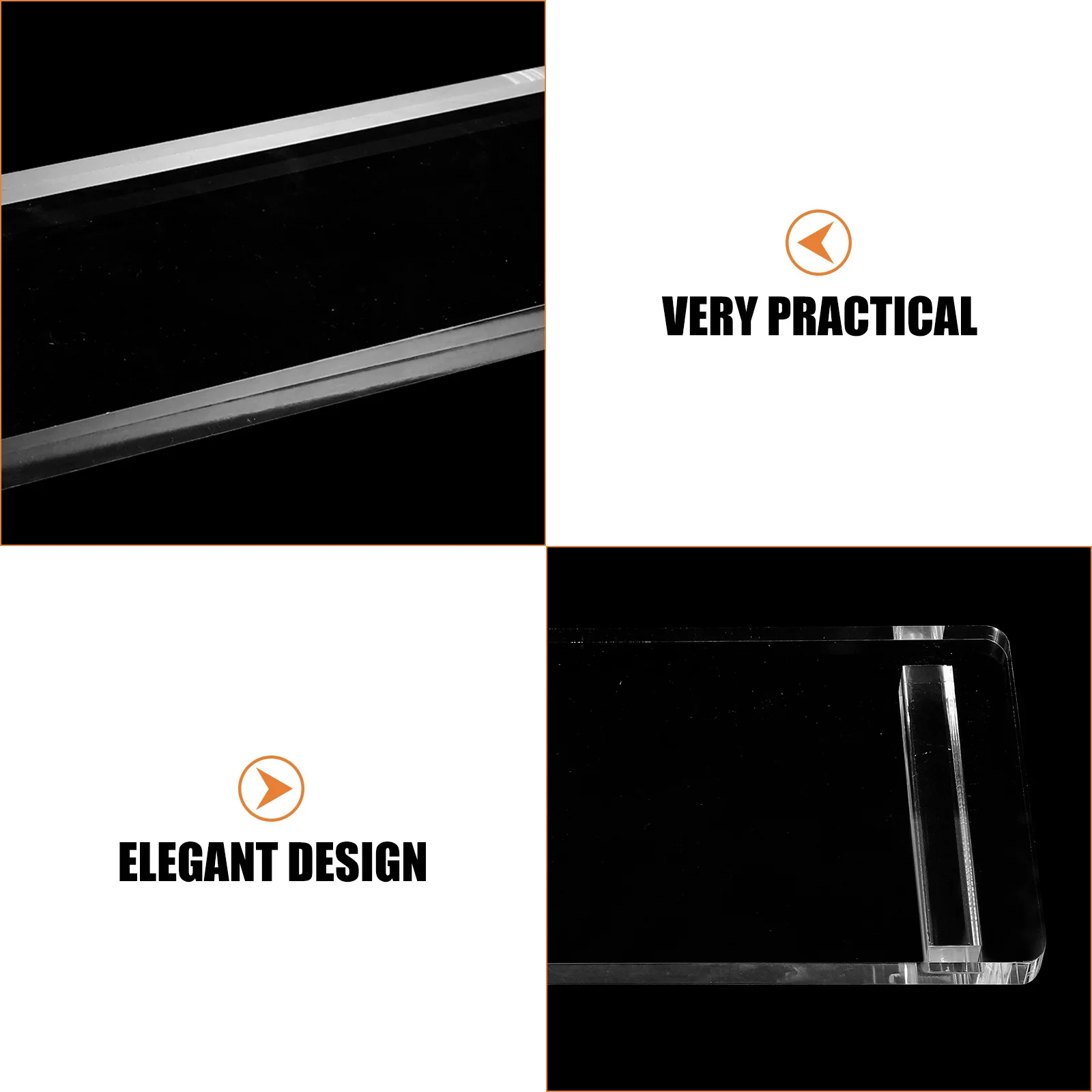 

Vanity Dresser Tray Acrylic Bathroom Organizer Lotion Storage Clear Perfume Holder Exquisite Craft Modern Style