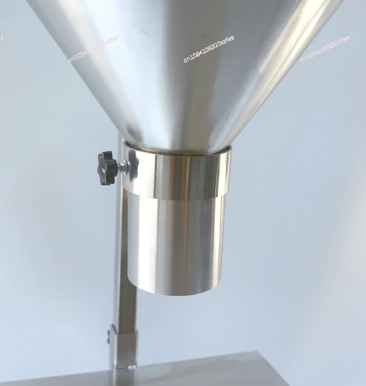 Stainless Steel Feeding Hopper with Support Stand Vacuum Bag Sub-Packing Funnel Manual Filling Funnel with Bracket