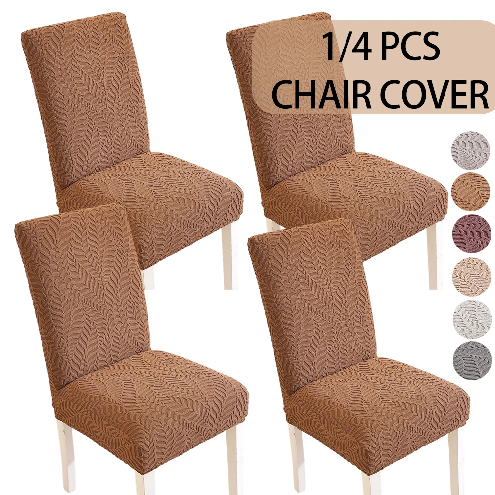 

1/4pcs Thickened Chair Cover Spandex Stretch Leaves Slipcovers Chair Seat Covers for Kitchen Dining Room Wedding Banquet 의자커버 시트