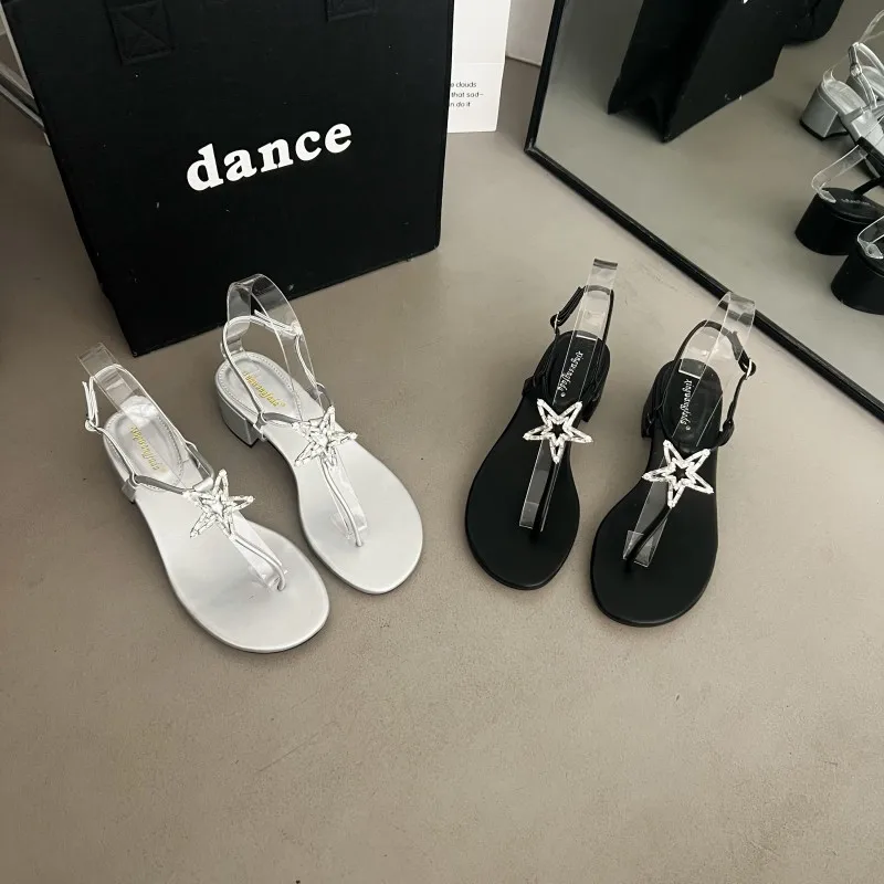 

Womens Shoes Exquisite Metal Decoration High Heeled Sandals for Woman Fashion Vacation Casual Shoes Designer Shoes Zapatos Mujer