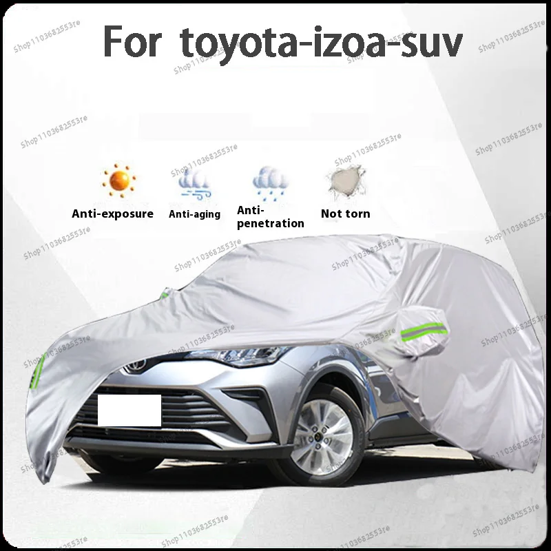 

Для Toyota Izoa Fit автомобильный чехол водонепроницаемый, пылезащитный, солнцезащитный козырек (УФ), снегозащитный | Серебряное полное покрытие с защитой в течение всего дня