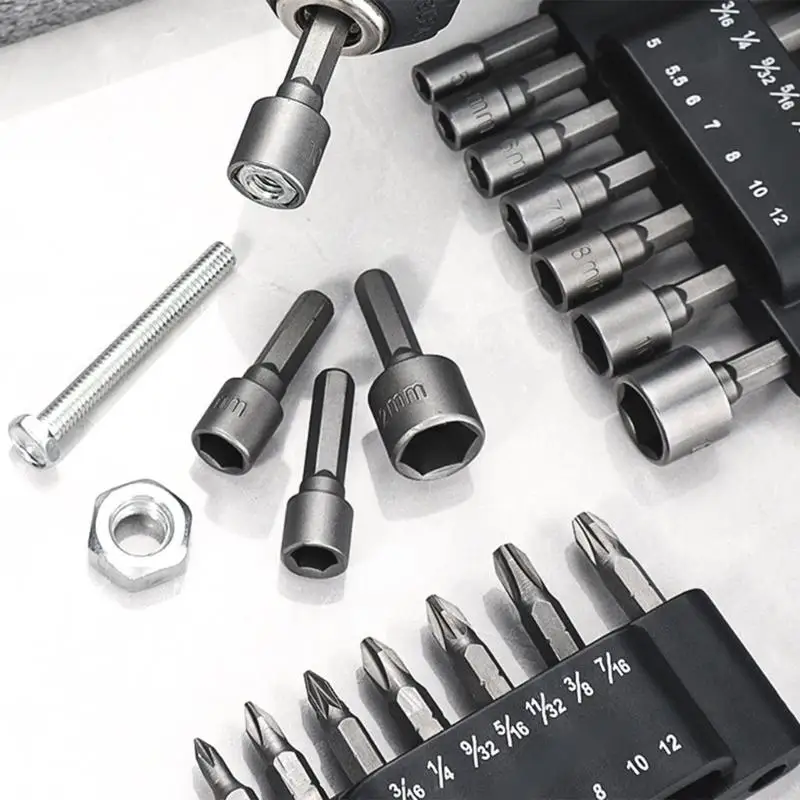 14Pcs Extended Sockets Set High Strength Steel Ergonomic Hand Tool Set For Electric Wrenches And Repair D2RD