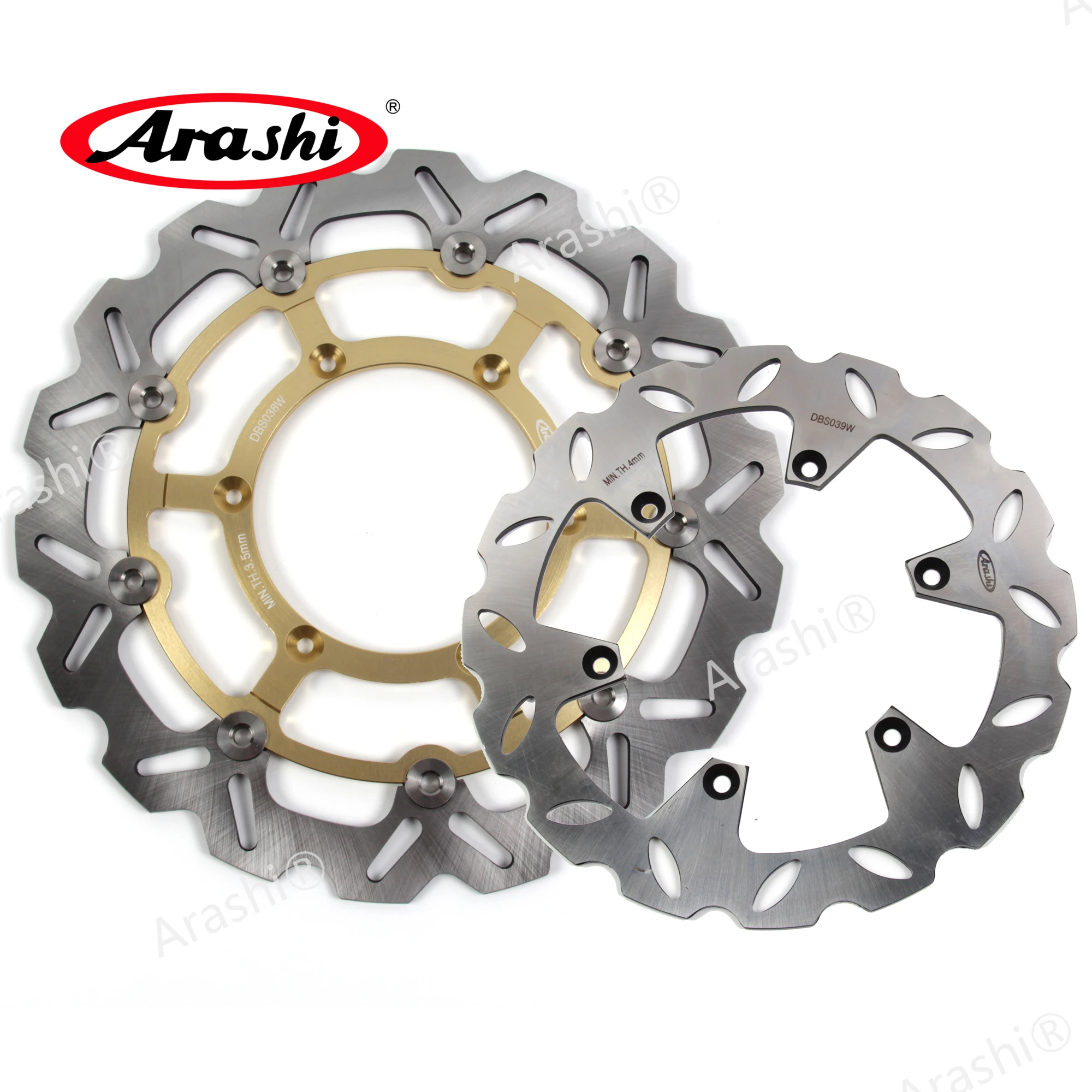 Arashi 1 Set For SUZUKI DRZ400SM 2005 - 2021 CNC Front Rear Brake Disc Rotor DR-Z 400 SM 2013 2014 2015 2016 2017 2018 2019 2020