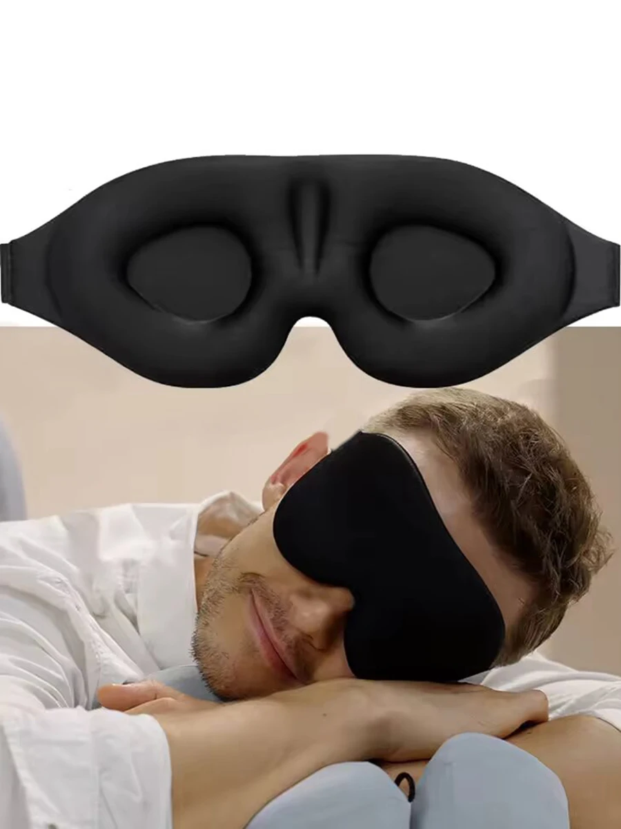 Maska do spania 3D blokująca światło, miękka maska na oczy wspomagająca sen, maska na oczy do podróży, oddychająca maska na oczy na noc, slaapmasker — 2