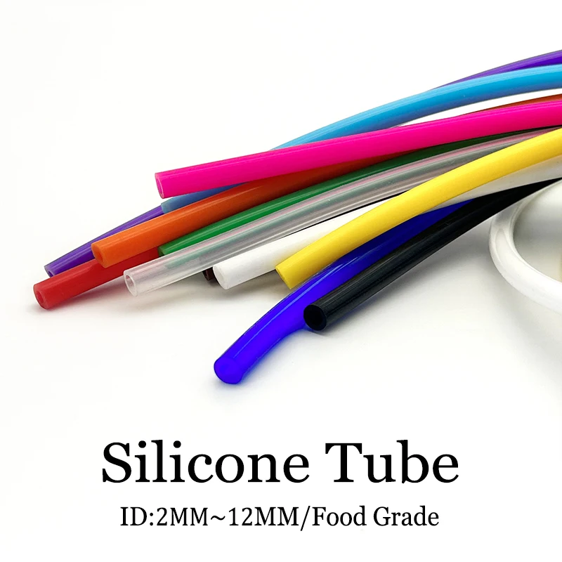 

Пищевой внутренний диаметр 2 мм ~ 12 мм, цветной силиконовый шланг без запаха, материал для защиты окружающей среды, бытовой шланг для воды, антивозрастной шланг
