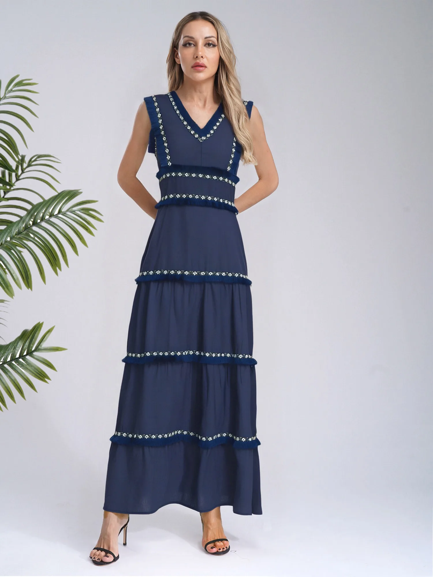 Femme Vacation Fashion Summer Dress Lady Beach Holiday Boho Sundress Vacation Dress Women A-line Tank Dress Party Vestidos